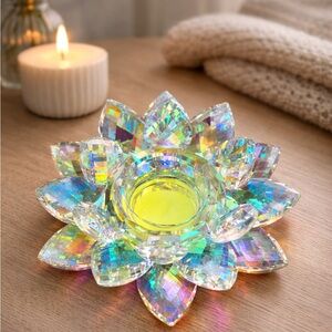 NEW: Crystal Lotus Candle Holder